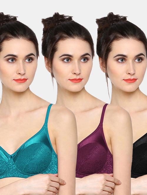 pack of 3 solid regular bra - 19140416 - Very Small Image - 1