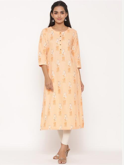 printed straight kurta - 19141796 - Very Small Image - 1