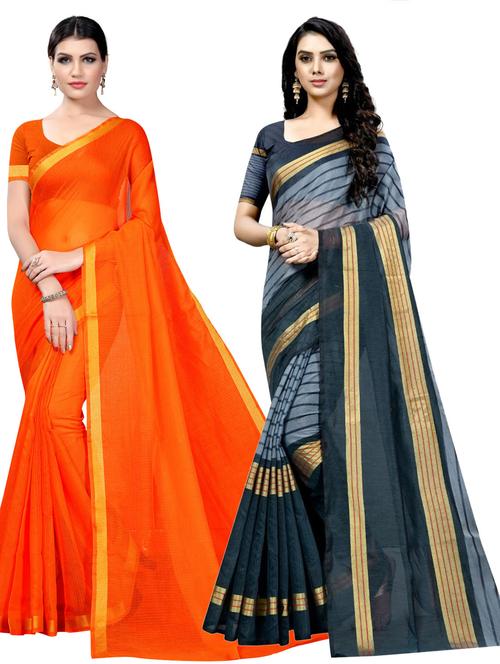 women's saree combo with blouse - 19141862 - Very Small Image - 1