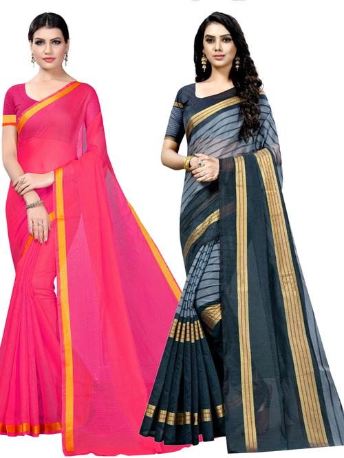 women's saree combo with blouse - 19141883 - Very Small Image - 1