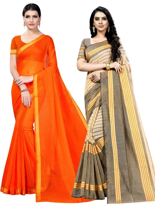 women's saree combo with blouse - 19141906 - Very Small Image - 1