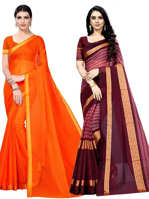 women's saree combo with blouse - 19141909 - Very Small Image - 1