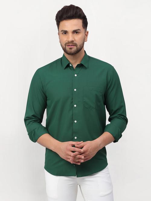 mens solid casual shirt - 19143460 - Very Small Image - 1