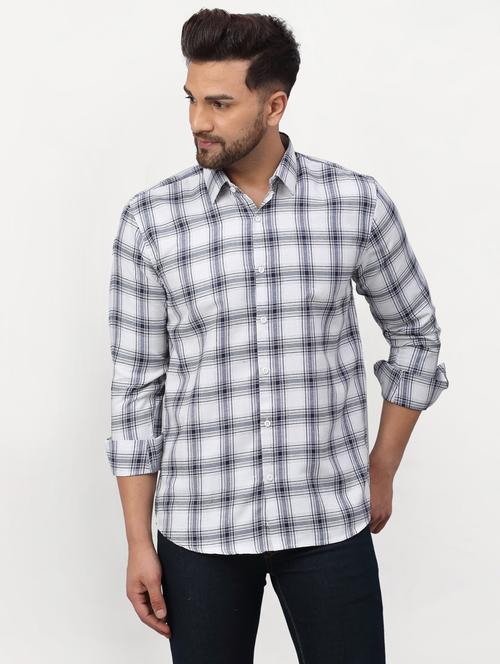 white checkered casual shirt - 19143470 - Very Small Image - 1