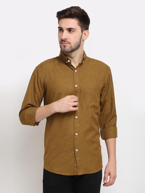olive coloured casual shirt - 19143501 - Very Small Image - 1