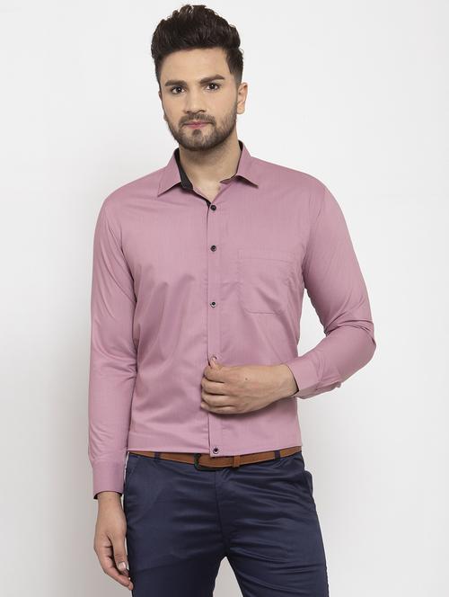 mens solids formal shirt - 19144103 - Very Small Image - 1