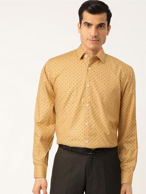 yellow cotton formal shirt - 19144157 - Very Small Image - 1