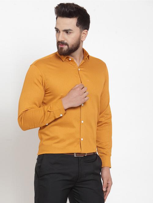 yellow cotton formal shirt - 19144207 - Very Small Image - 1