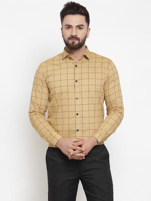 mens checks formal shirt - 19144232 - Very Small Image - 1