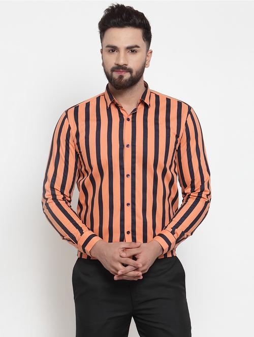 orange cotton formal shirt - 19144239 - Very Small Image - 1