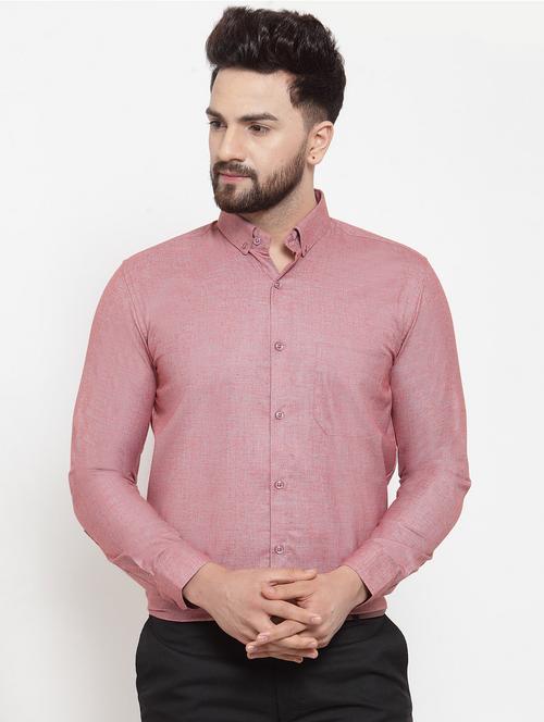 pink cotton formal shirt - 19144249 - Very Small Image - 1