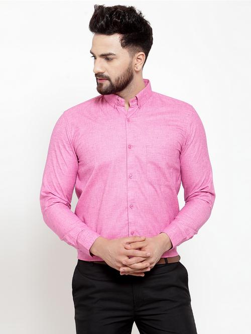 pink cotton formal shirt - 19144254 - Very Small Image - 1