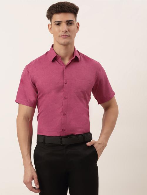 pink cotton formal shirt - 19144469 - Very Small Image - 1