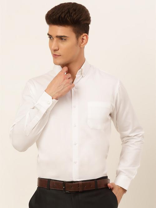 white cotton formal shirt - 19144558 - Very Small Image - 1