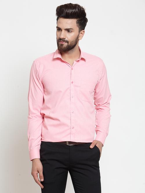 pink cotton formal shirt - 19144565 - Very Small Image - 1