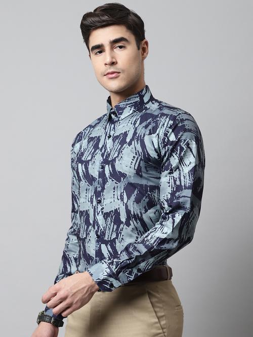 mens abstract formal shirt - 19144615 - Very Small Image - 1