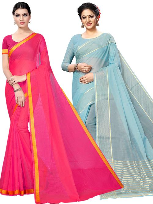 women's saree combo with blouse - 19145093 - Very Small Image - 1