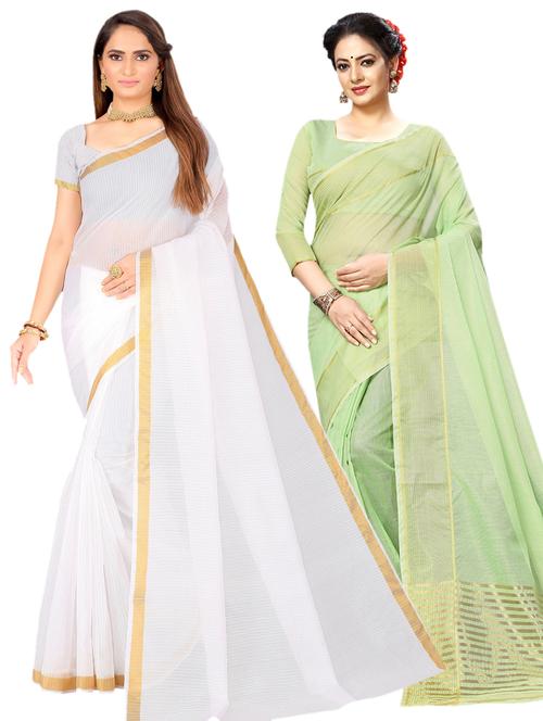 women's saree combo with blouse - 19145107 - Very Small Image - 1