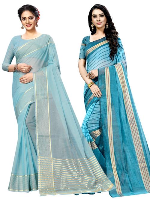 women's saree combo with blouse - 19145122 - Very Small Image - 1