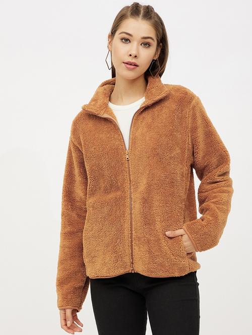 zip up solid sweatshirt - 19145511 - Very Small Image - 1
