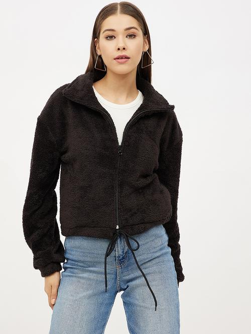 zip up solid sweatshirt - 19145522 - Very Small Image - 1