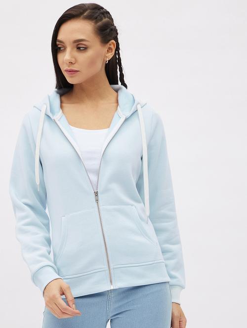 zip up solid sweatshirt - 19145535 - Very Small Image - 1