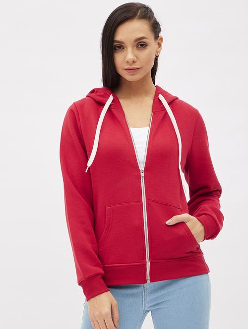 zip up solid sweatshirt - 19145537 - Very Small Image - 1