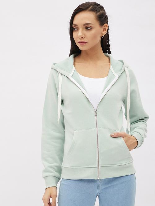 zip up solid sweatshirt - 19145542 - Very Small Image - 1