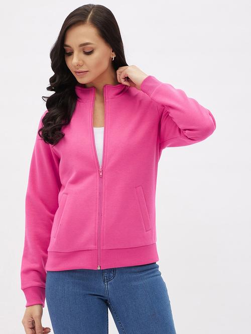 zip up solid sweatshirt - 19145557 - Very Small Image - 1