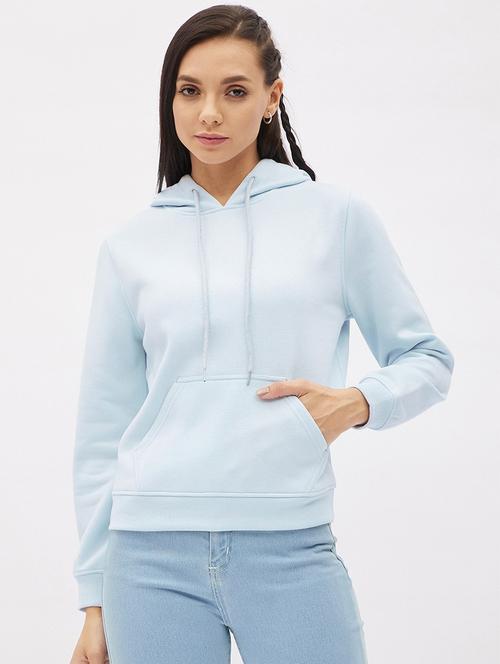 hooded neck solid sweatshirt - 19145563 - Very Small Image - 1
