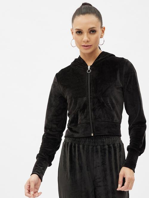 zip up solid sweatshirt - 19145583 - Very Small Image - 1