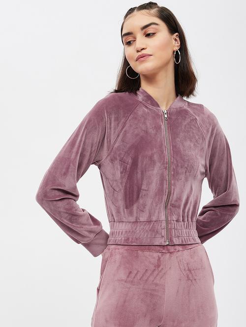 zip up solid sweatshirt - 19145588 - Very Small Image - 1