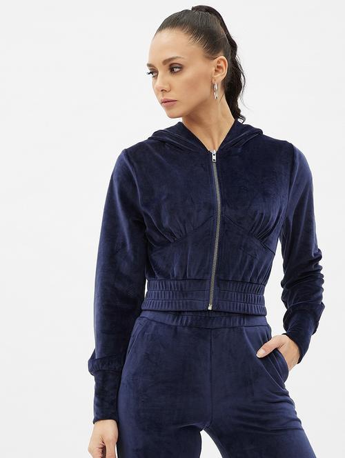 zip up solid sweatshirt - 19145593 - Very Small Image - 1