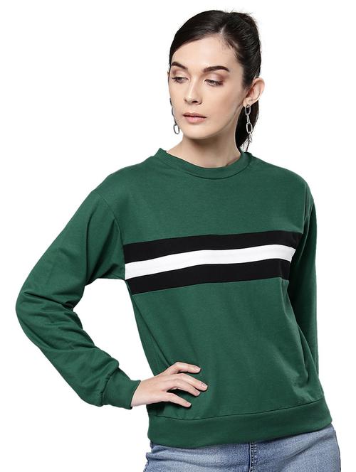 round neck color block sweatshirt - 19145620 - Very Small Image - 1