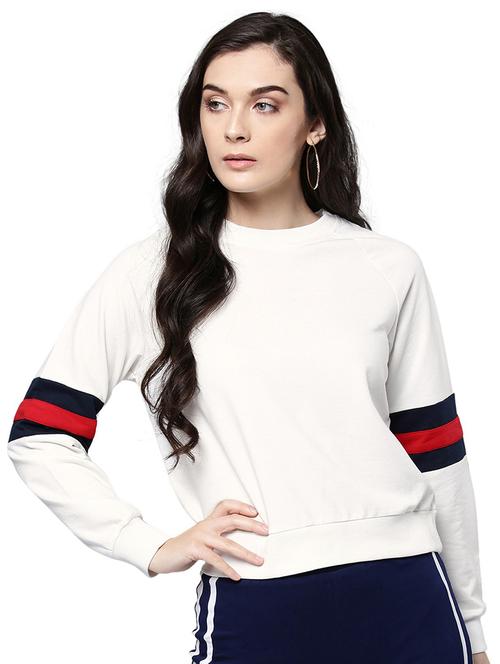 high neck striped sweatshirt - 19145625 - Very Small Image - 1