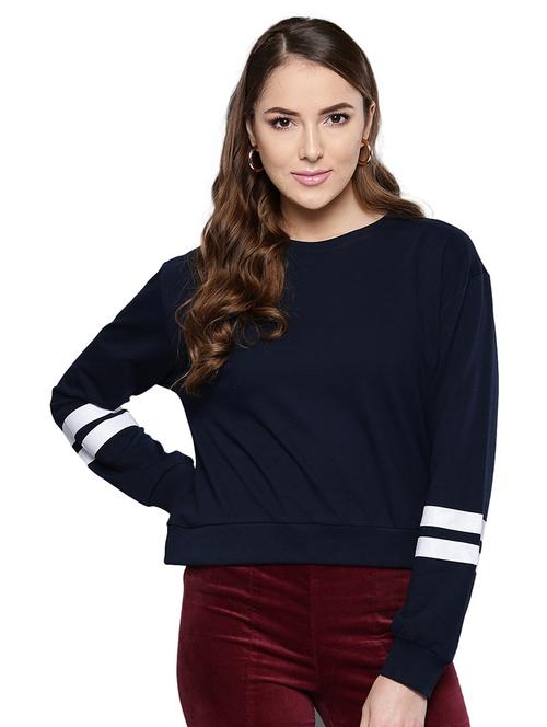 round neck striped sweatshirt - 19145629 - Very Small Image - 1