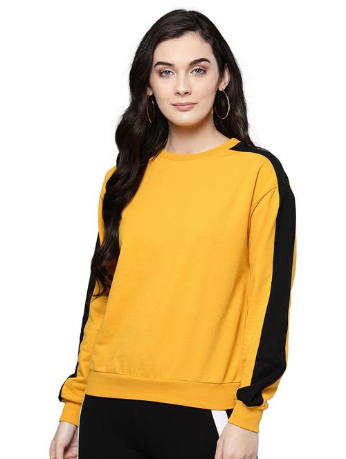crew neck color block sweatshirt - 19145637 - Very Small Image - 1
