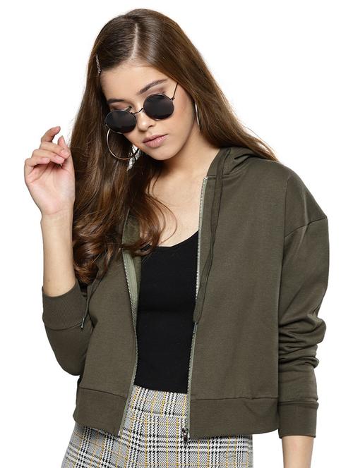 zip up solid sweatshirt - 19145652 - Very Small Image - 1