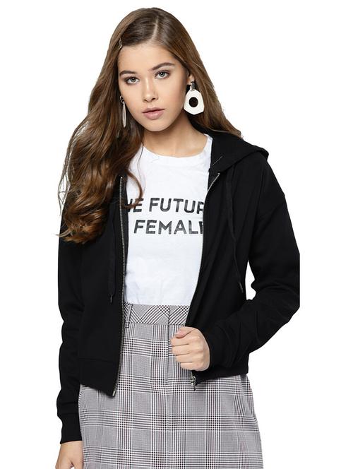zip up solid sweatshirt - 19145655 - Very Small Image - 1
