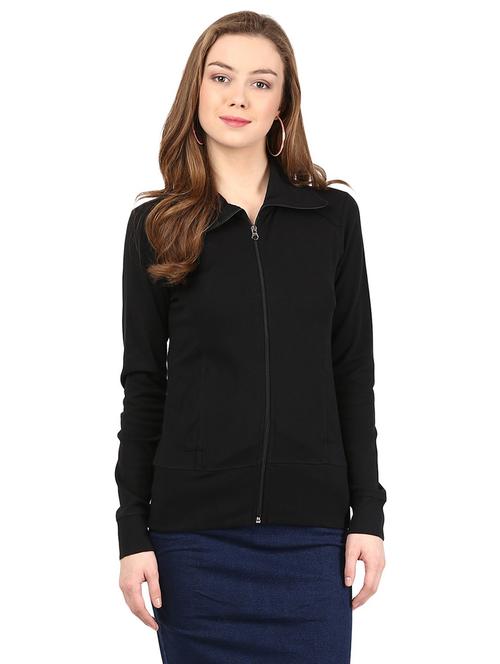 zip up solid sweatshirt - 19145672 - Very Small Image - 1