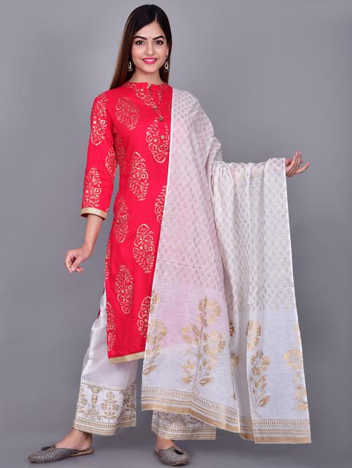 printed kurta palazzo set - 19145773 - Very Small Image - 1