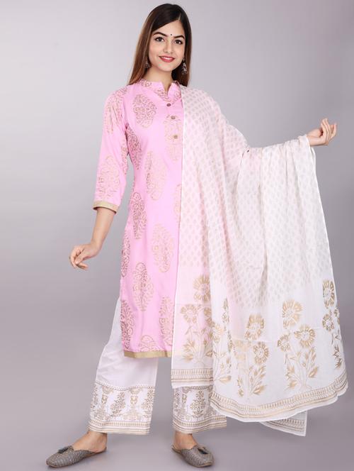 printed kurta palazzo set - 19145777 - Very Small Image - 1
