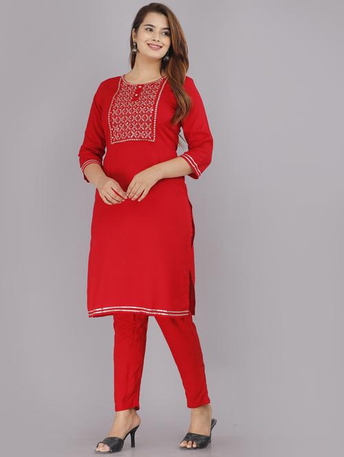 embroidered kurta pant set - 19145794 - Very Small Image - 1