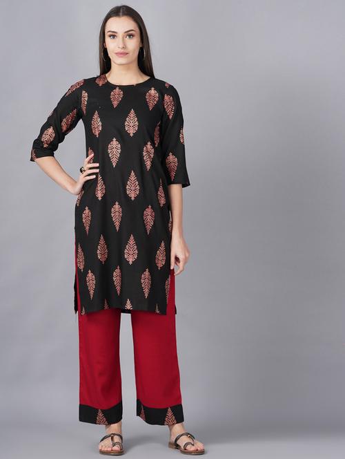 printed kurta pant set - 19145818 - Very Small Image - 1