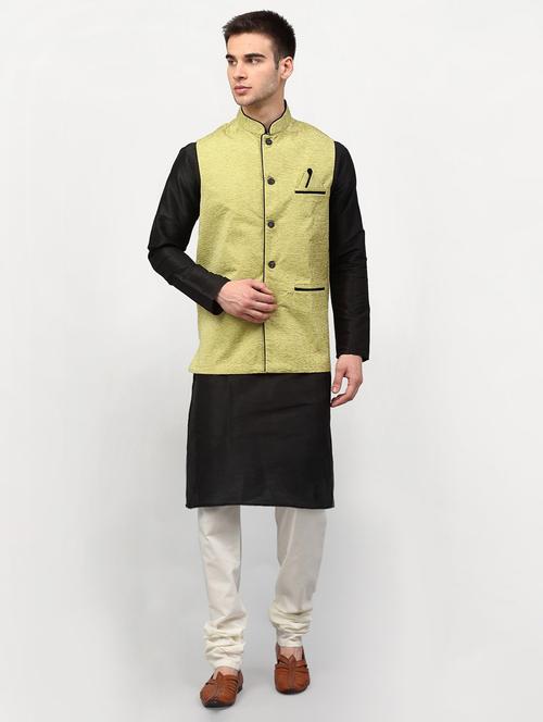 men solid kurta pyjama with nehru jacket - 19147371 - Very Small Image - 1