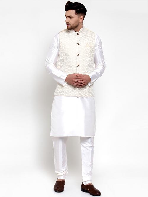 kurta pyjama with nehru jacket - 19147405 - Very Small Image - 1