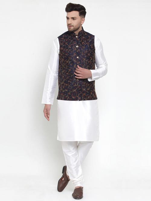 kurta pyjama with nehru jacket - 19147409 - Very Small Image - 1