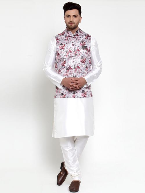 kurta pyjama with nehru jacket - 19147413 - Very Small Image - 1