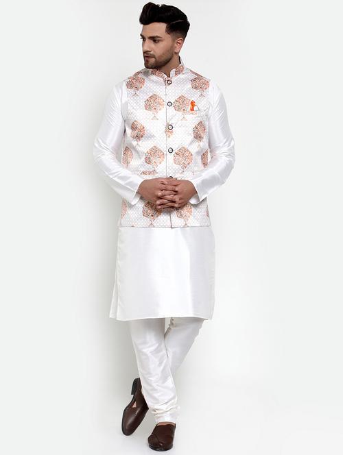 kurta pyjama with nehru jacket - 19147414 - Very Small Image - 1