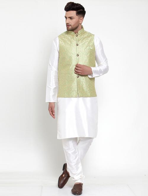 kurta pyjama with nehru jacket - 19147416 - Very Small Image - 1